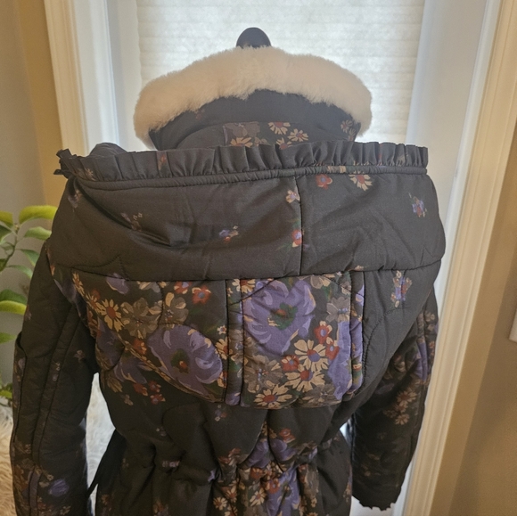 Coach Dark Floral Puffer Coat - Picture 12 of 16